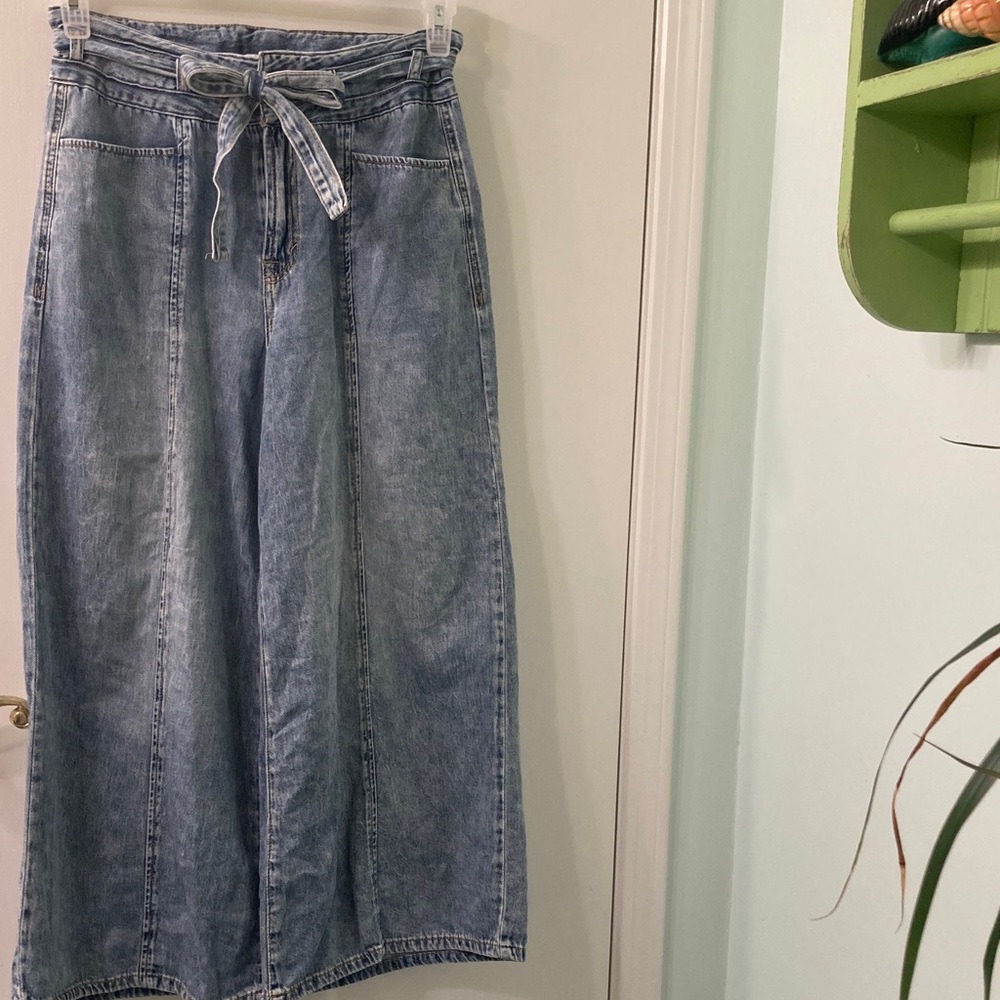 Kensie Blue High Rise Wide Leg Jeans